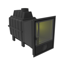 Печь-каменка чугунная ВОЕВОДА 20 дверца Д-1 без сетки под обкладку (8 - 20 м.куб.)