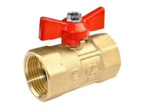 Кран шаровой DN-20 ПРАКТИК 130 бабочка ВхВ ГАЛЛОП