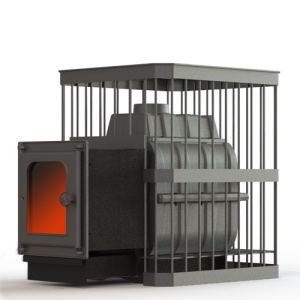 Печь-каменка  чугунная PAROVAR 18 СЕТКА КОВКА дверца 302 (10 - 18 м.куб)