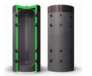 Теплоаккумулятор ТА LAVORO ECO CLASSIC  750 литров утепленный  (d = 898 мм, h = 1760 мм)