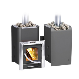 Печь-каменка ЕРМАК 16 - ПС дверца ПАНОРАМА Классика (8 - 16 м.куб)