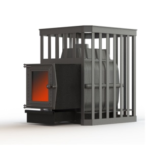 Печь-каменка  чугунная PAROVAR 18 СЕТКА КОВКА дверца 201 (10 - 18 м.куб)