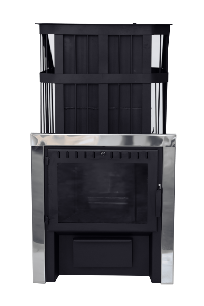 Печь-каменка СИБИРЬ с закрытой каменкой дверца ПАНОРАМА (10 - 20 м.куб)