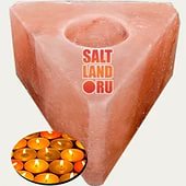 Соль ГИМАЛАЙСКАЯ подсвечник Треугольник 