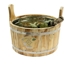 Шайка  9 л с пластиковой вставкой ТЕРМОКЕДР