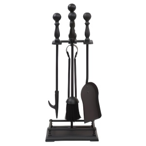 Каминный набор 15160 ВК ЧЕРНЫЙ 4 предмета