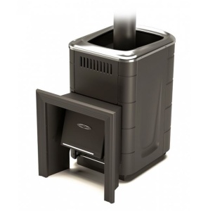 Печь-каменка ОРАНЖ БЛЮ газодровяная  антрацит  CARBON