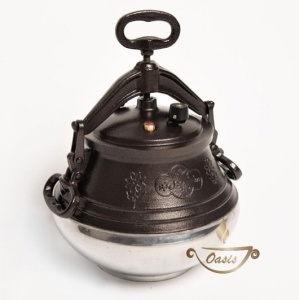 Казан афганский двухцветный алюминиевый с крышкой и ручками  8л