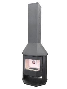 Печь-камин МЮНХЕН ГИГАНТ серый