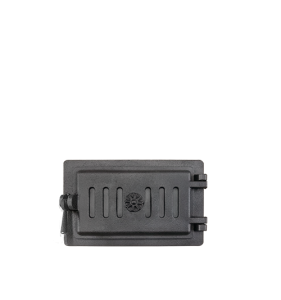 Дверца чугунная поддувальная ЭТНА 436 (посадочный размер 140 х 250 мм) ПРАВАЯ (петли справа)