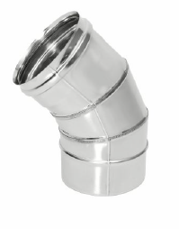 Колено 45 градусов d = 150 мм ТИС (0,8 ММ) (304 ПРЕМИУМ)