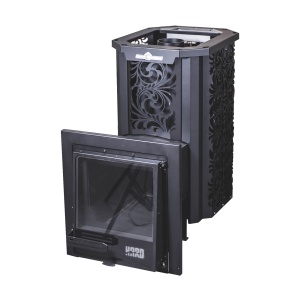 Печь-каменка HARD Хохлома Панорама 30L удлиненная топка (20 - 32 м.куб)