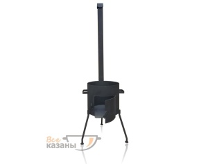 Печь под казан 12 л с ДЫМОХОДОМ и дверцей сталь 3 мм