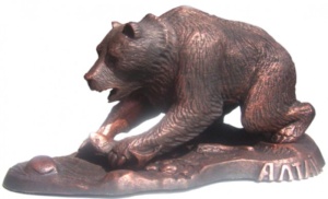 Статуэтка ХДИ-2.004  НА КАТУНИ патина (ГБ: 168 х 80 х 85 мм) ЛИТКОМ