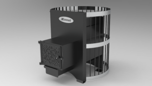 Печь-каменка КЕННЕТ ОПТИМА 14 СЕТКА антрацит (14  м.куб)