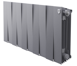 Радиатор биметаллический ROYAL THERMO PIANO FORTE SILVER SATIN 300/100 -  8 секций