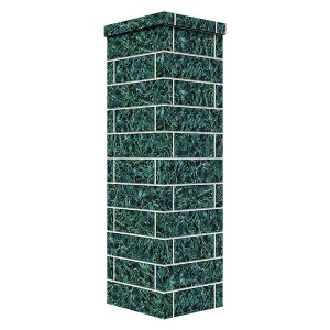 Облицовка на трубу для печей GFS ЗК 30 / ГРОМ 30  КЛАССИКА/ПРЕЗИДЕНТ КИРП ЗМЕЕВИК (3 яруса) шибер