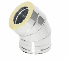 Сэндвич-колено 45 гр. d = 115/200 мм (Н+Н) ТИС (0,8 ММ) (430 СТАНДАРТ)