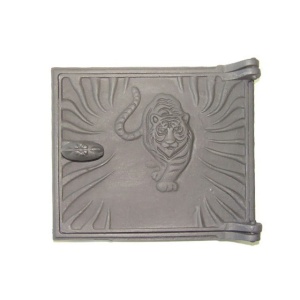 Дверца топочная ДТ-3 Т с рисунком ТИГР (ПР:270 x 230 мм) БЛМЗ (5)