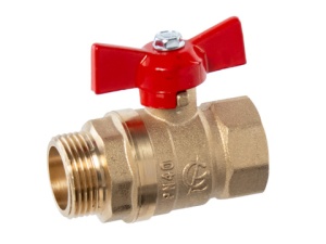 Кран шаровой DN-20 СТАНДАРТ 231 ЛАТУНЬ бабочка ВхН ГАЛЛОП