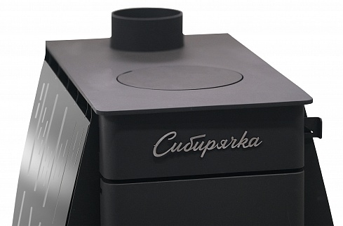 Печь отопительная СИБИРЯЧКА- 6 (кожух из нержавеющей стали) дверца со стеклом