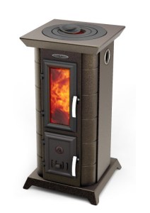 Печь отопительная СТАТИКА ТЕТРА черная бронза