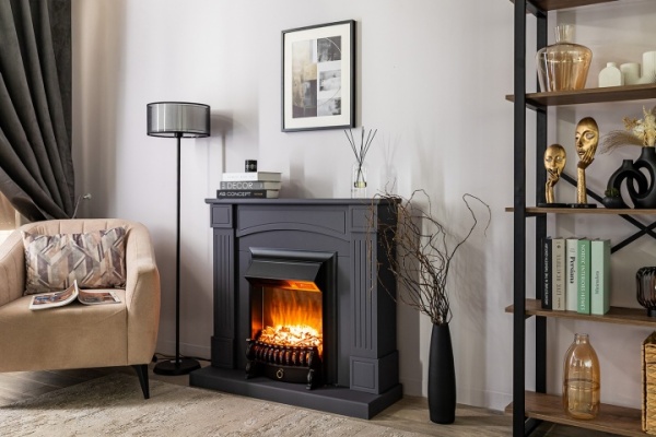 Портал Boston серый графит для классических электроочагов Fobos FXM Black (RoyalFlame)