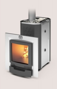 Печь-каменка СИБИРЬ 20 ЛРК ПРОФИ ПАНОРАМА (2.0) со встроенным регистром-теплообменником