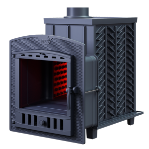 Печь-каменка чугунная GFS ЗК 40П2  дверца ПАНОРАМА (40 м.куб)