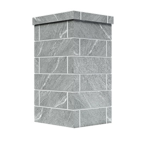 Облицовка на трубу для печей АВАНГАРД 25  КЛАССИКА КИРПИЧ ТАЛЬКОМАГНЕЗИТ (115*540)  (2 яруса) под ши