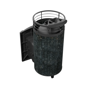 Печь-каменка чугунная АТМОСФЕРА XL дверца со стеклом в ламелях ПИРОКСЕНИТ NEW  (18-26 м.куб)