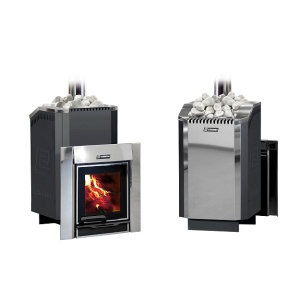 Печь-каменка чугунная ЕРМАК ПРЕМИУМ 24 дверца ПАНОРАМА (16 - 26 м.куб)