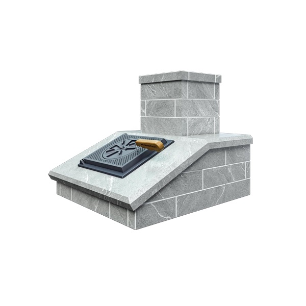 Облицовка на трубу для печей GFS ЗК 40  КЛАССИКА КИРПИЧ ТАЛЬКОМАГНЕЗИТ (150*290) (1 ярус) под шибер