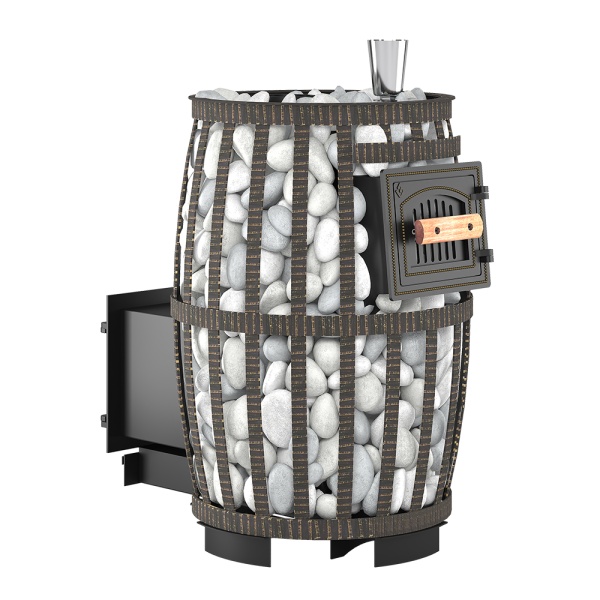 Печь-каменка  чугунная ЛЕГЕНДА РУССКИЙ ПАР КОВКА 24 дверца 270 (12 - 26 м.куб)