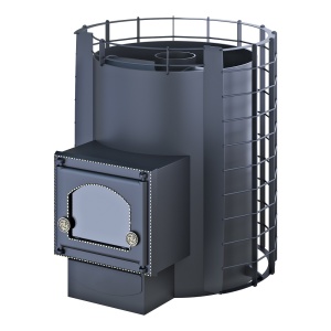 Печь-каменка ВОЛЬГА ПРЕМИУМ чугунная дверца со стеклом (10 - 15 м.куб)