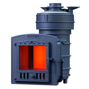 Печь-каменка чугунная ИСКАНДЕР ЗК 18П2 PRO дверца ПАНОРАМА (18 м.куб)  под облицовку