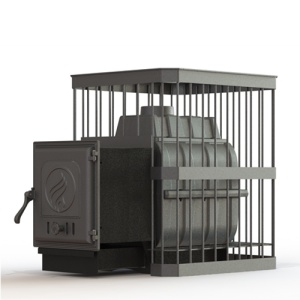 Печь-каменка  чугунная PAROVAR 18 СЕТКА КОВКА дверца 402 (10 - 18 м.куб)