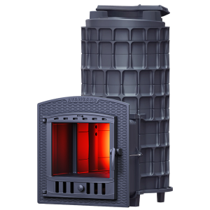 Печь-каменка чугунная АВАНГАРД ЗК 40П2  дверца ПАНОРАМА (40 м.куб)