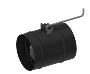 Шибер ТМФ  поворотный d =  200 мм 1,5 мм антрацит  для печей Профессор  (1)