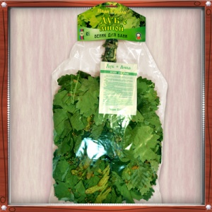 Веник Экстра из КАВКАЗСКОГО ДУБА с липой в индивидуальной упаковке