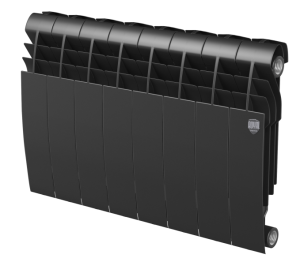 Радиатор биметаллический ROYAL THERMO BILINER BIANCO NOIR SABLE 350/80 -  8 секций