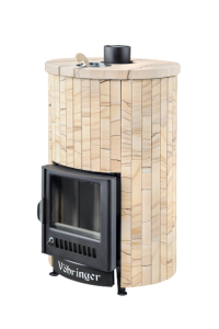 Печь-каменка УЮТ-25 ПФ дверца со стеклом в ламелях ОКАМЕНЕВШЕЕ ДЕРЕВО НАБОРНЫЙ (25 м.куб)