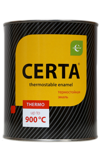 Эмаль термостойкая CERTA серебро 800 мл (+650 С)  (6/15)
