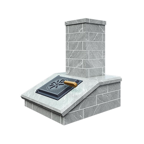 Облицовка на трубу для печей АВАНГАРД 35 / 40  КЛАССИКА КИРПИЧ ТАЛЬКОХЛОРИТ (115*540)  (2 яруса) п/ш