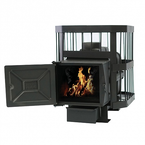 Печь-каменка  чугунная СИБИРЬ 15  СЕТКА пруток дверца  чугунная (8 - 15 м.куб)