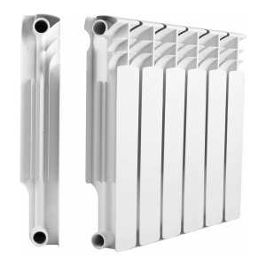 Радиатор алюминиевый THERMA Q2 350/80 -  6 секций (Гарантия 12 мес,Теп. 0,112 кВт за 1 сек)