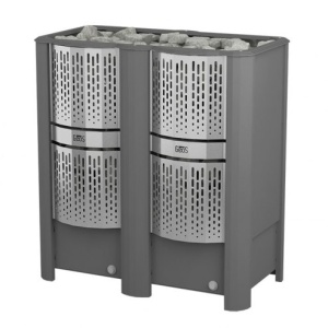 Электрокаменка GEOS- RAIN PRO 12 установка у стены в сауне (9-20 м.куб)