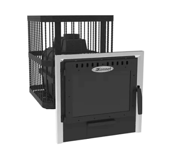 Печь-каменка  чугунная КЕННЕТ АТЛАНТ 22П ковка дверца ПАНОРАМА (18 - 22 м.куб)